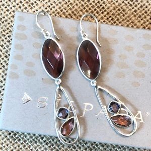 GORGEOUS Silpada Sterling Silver .925 Regalia Purple Tones Dangle Earrings HTF